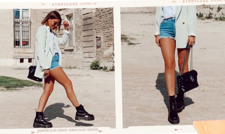 Blazer et short en&nbsp;jeans